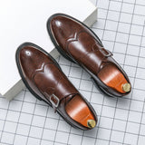 Men's Oxford Monk Strap Wingtip Brogue Shoes – Formal Style