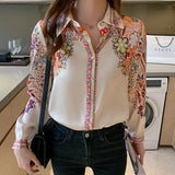Florenca - Womens Floral Print Shirt