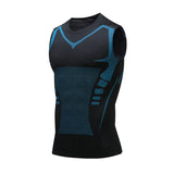 Men's Slimming Compression Tank Top with Postural Support and Breathable Fabric