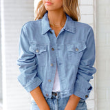 Elvarra - Solid Colour Denim Jacket