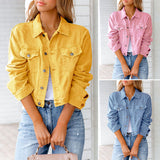 Elvarra - Solid Colour Denim Jacket