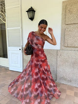 Tolinda - One Shoulder Mesh Maxi Dress