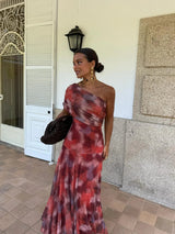 Tolinda - One Shoulder Mesh Maxi Dress