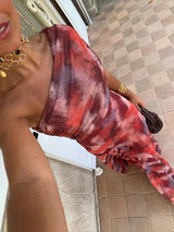Tolinda - One Shoulder Mesh Maxi Dress