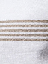 Melgior – Slim Fit Zip Collar Striped Polo Shirt