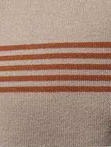 Melgior – Slim Fit Zip Collar Striped Polo Shirt