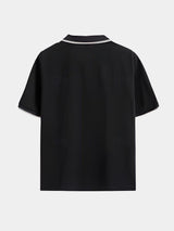 Robin – Mens V Neck Polo Shirt With Contrast Trim