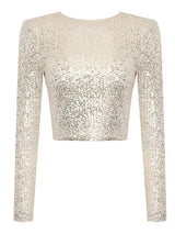 Alessia - Sequin Cropped Top