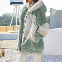 Faylura – Women’s Soft Plush Fluffy Hooded Cardigan