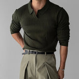 Marcellan – Men’s Long Sleeve Polo Knit Jumper