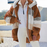 Faylura – Women’s Soft Plush Fluffy Hooded Cardigan