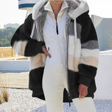 Faylura – Women’s Soft Plush Fluffy Hooded Cardigan