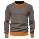 Caelen – Men’s Knit Sweater with Geometric Pattern