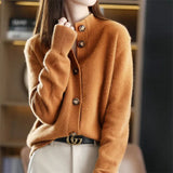 Elanara – Women’s Cashmere Button-Up Cardigan
