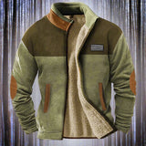Renvald – Men’s Fleece Jacket with Shearling Lining
