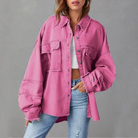 Ismeriah - Womens Oversized Cotton Denim Jacket