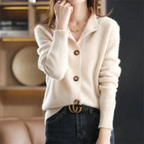 Elanara – Women’s Cashmere Button-Up Cardigan