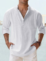 Nathaniel – Mens Relaxed Long Sleeve Button Shirt