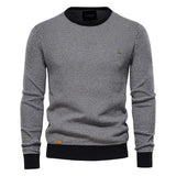 Caelen – Men’s Knit Sweater with Geometric Pattern