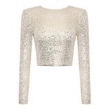 Alessia - Sequin Cropped Top