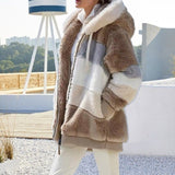 Faylura – Women’s Soft Plush Fluffy Hooded Cardigan