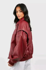 Valerique - Red Oversized Womens Jacket