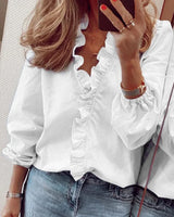 Hannelle – Elegant Ruffle Wrap Blouse Women