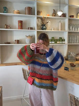 Maricel – dame dristig flerfarvet mohair sweater