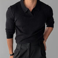 Marcellan – Men’s Long Sleeve Polo Knit Jumper