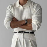 Marcellan – Men’s Long Sleeve Polo Knit Jumper