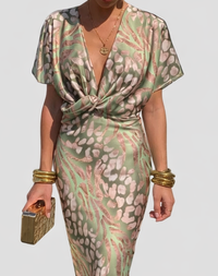 Aisling - Light Wrap Neck Dress