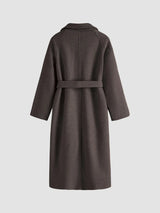Virellia – Women’s Long Wool-Blend Coat with Waist Belt