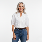 Mirellda – Bílá elegantní dámská halenka