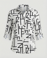 Maribel - Blusa da donna con collo a risvolto