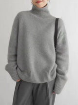 Women’s Sweater – High Neck with Long Sleeves