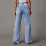 Elvarin – Kvinders vintage jeans med høj talje og vide ben