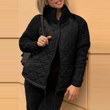 Velmiria – Women’s Zip Up Quilted Jacket With Roll Neck