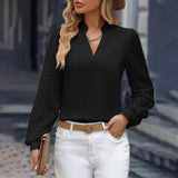 Serelina - Chiffon top med V-hals