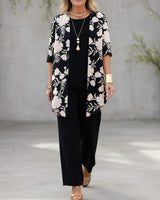 Celisse – Elegant Three Piece Floral Pants Set