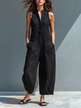 Claudia – Minimalist Linen Women’s Jumpsuit