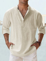 Nathaniel – Mens Relaxed Long Sleeve Button Shirt