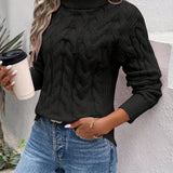 Avalyne – Women’s Cable Knit Turtleneck Jumper