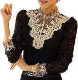 Elarisse - Blusa da donna ricamata