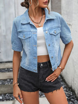Zavierra - Womens Cropped Denim Jacket