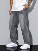 Jiren - Mens Casual Jeans Solid Colour