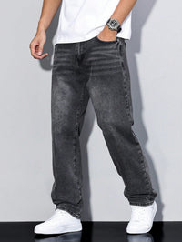 Jiren - Mens Casual Jeans Solid Colour