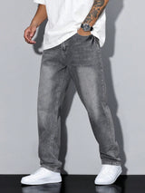 Jiren - Mens Casual Jeans Solid Colour