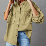 Ismeriah - Womens Oversized Cotton Denim Jacket