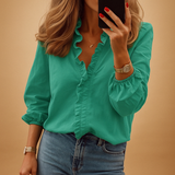 Hailey – Elegant Ruffle Womens Blouse