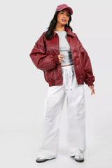 Valerique - Red Oversized Womens Jacket